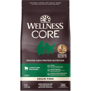 WELLNESS WELLNESS CORE 狗糧 無穀物 羊肉 4lb 4lb  正面圖