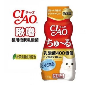 CIAO CIAO 貓零食 日本液體乳酸菌 雞肉味 120g 120g 正面圖