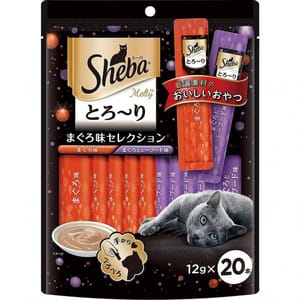 日本Sheba 日本Sheba 貓肉泥 吞拿魚拼吞拿海鮮 12g 20本入 12g 正面圖