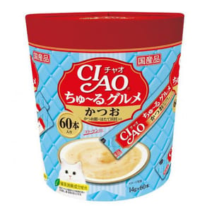 CIAO CIAO 肉泥 貓零食 鰹魚帶子肉醬 14g SC-136 60本罐裝 14g 正面圖