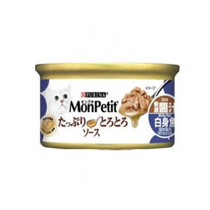 MonPetit MonPetit 貓罐頭 至尊系列 香濃醬汁白身魚 85g 85g  正面圖