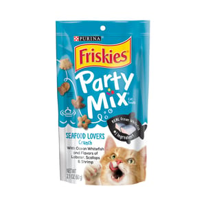 Friskies喜躍 Friskies喜躍 Party Mix Crunch 貓零食 貓脆餅 海鮮 6oz 6oz  正面圖