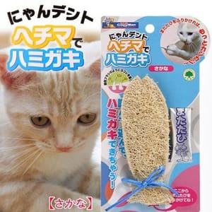 日本CattyMan 日本CattyMan 貓咪潔齒咬咬玩具配木天蓼粉末 小魚   正面圖