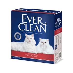 Ever Ever Clean 美國 礦物貓砂 藍鑽 多隻貓專用低敏貓砂 微香味 25lbs 紅帶 25lb 正面圖