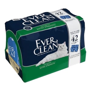 Ever Ever Clean 美國 礦物貓砂 藍鑽 持久除臭貓砂 無香味 42lbs 42lb 正面圖