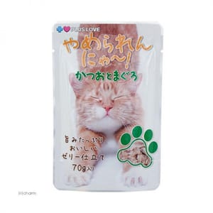 日本Plus 日本Plus Love 袋裝濕糧 鰹魚及金槍魚味 70g 70g  正面圖