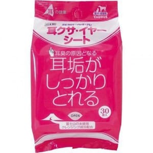日本TAURUS 日本TAURUS 耳部去耳垢清潔濕紙巾 30枚 貓犬用 正面圖