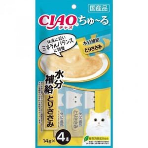 CIAO CIAO 肉泥 貓零食 水分補給 雞肉肉醬 14g 4本入 14g  正面圖