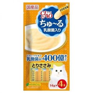 CIAO CIAO 肉泥 貓零食 乳酸菌 雞肉肉醬 14g 4本入 14g  正面圖