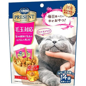 COMBO COMBO 日本二合一健康貓零食 去毛球配方 42g 42g  正面圖