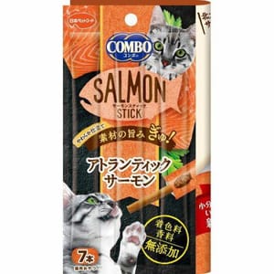 日本COMBO 日本COMBO 貓咪肉條零食 三文魚味 7本入   正面圖