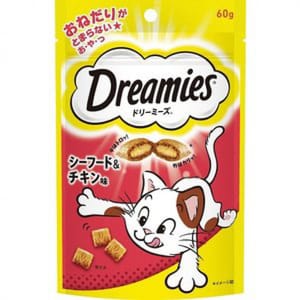 日本Dreamies 日本Dreamies 護齒夾心酥 海鮮及雞肉味 60g 60g  正面圖