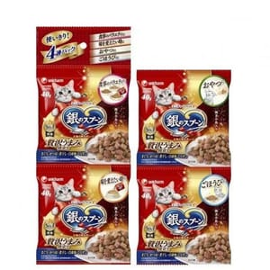 Unicharm Unicharm 貓零食 日本三星銀匙 貓脆餅 鰹魚及金槍魚 40g 4本入 40g  正面圖
