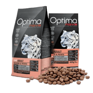 Optima Optima nova 無穀物雪豹三文魚美毛配方 Salmon & Potato 2kg 2kg 正面圖