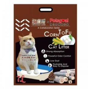 PETSGOAL PETSGOAL X 忌廉哥 玉米 豆腐貓砂 松木 7L 7L  正面圖