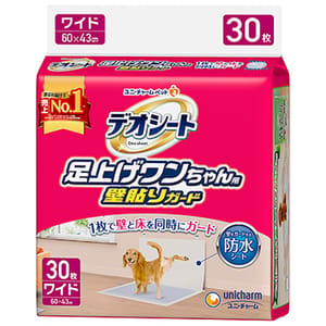 Unicharm Unicharm 狗尿墊 狗尿片 日本同時保護牆壁及地板 除臭寵物尿墊 [60*43 XL碼 30枚]   正面圖