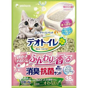 Unicharm Unicharm 日本消臭大師消臭抗菌沸石 矽膠貓砂 粉紅花香味 3.8L 8L  正面圖