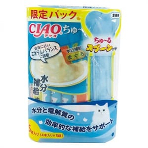 CIAO CIAO 肉泥 貓零食 水分補給 金槍魚肉醬 14g 4本入 5本入 - 限定商品 14g 正面圖