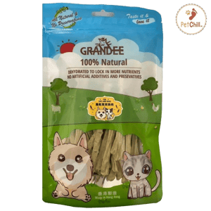 GRANDEE GRANDEE 香港製造 天然風乾小食 莧菜魚肉條 50g 貓犬用) 50g 貓犬用 正面圖
