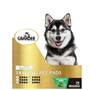 GRANDEE GRANDEE 寵物尿墊 狗尿墊 狗尿片 綠茶味 [90*60 L碼 25枚入]   正面圖