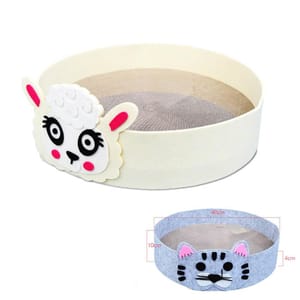 瓦楞紙貓窩 瓦楞紙貓窩 白綿羊 正面圖
