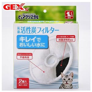 日本GEX 日本GEX 貓用水機活性碳過濾片替換裝 2片裝 貓用 正面圖
