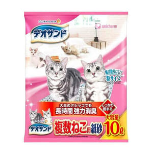 Unicharm Unicharm 日本變色消臭 紙貓砂 10L 10L  正面圖