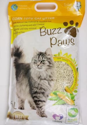 Buzz Buzz Paws 粟米味 豆腐貓砂 6L 6L  正面圖