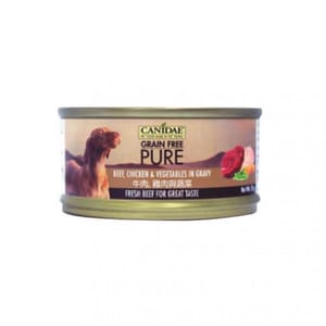 CANIDAE CANIDAE 咖比 PURE 狗罐頭 牛肉雞肉及蔬菜 Beef, Chicken & Vegetables in Gravy 156g 156g 正面圖