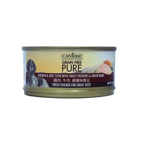 CANIDAE CANIDAE 咖比 PURE 狗罐頭 雞肉牛肉番薯及青豆 Chicken & Beef Stew with Sweet Potatoes & Green Beans 70g 70g  正面圖