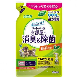 日本獅王LION 日本獅王LION Pet 寵物除菌消臭噴霧 綠茶味 補充包裝 320ml 停售 320ml 正面圖