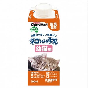 日本CattyMan 日本CattyMan 幼貓用牛乳牛奶 200ml 200ml 貓用 正面圖