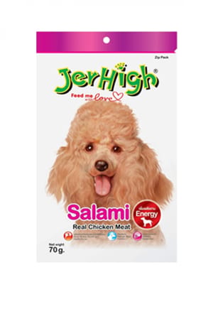 Jerhigh Jerhigh 狗小食 Salami 圓雞片 70g 70g 正面圖