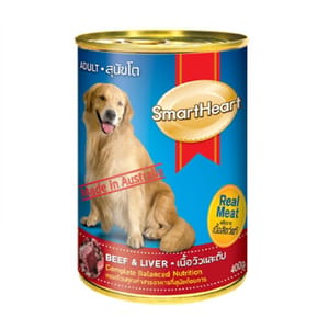 SmartHeart SmartHeart 愛心 成犬狗罐頭 牛肉+肝 400g 400g 正面圖