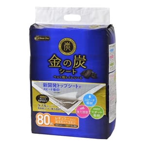 日本Clean 日本Clean One 金之炭雙層結構超強鎖臭 寵物尿墊 狗尿墊 狗尿片 [44*34 S碼 80枚]   正面圖