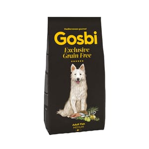 Gosbi Gosbi Exclusive Grain Free 無穀物狗糧 頂級低敏系列 中型成犬配方 魚肉 3kg 3kg  正面圖