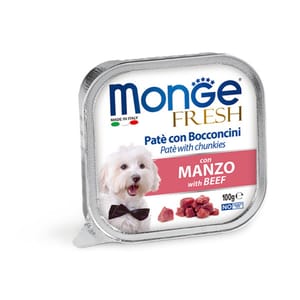 Monge Fresh 狗餐盒 牛肉 100g (MO3079) (新舊包裝隨機發貨) 狗罐頭 狗濕糧 Monge 寵物用品速遞