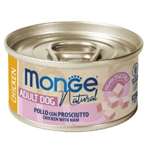 Monge Monge Natural 真肉絲狗罐 雞肉火腿 95g (MO6941) (新舊包裝隨機發貨)