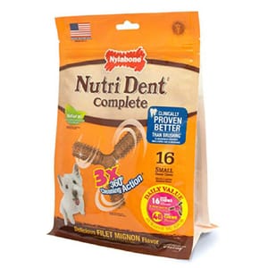 Nylabone Nylabone 潔齒骨 菲力牛扒味 6排  犬用 正面圖