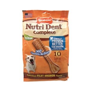 Nylabone Nylabone 潔齒骨 菲力牛扒味 6排 犬用 正面圖