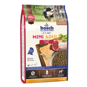Bosch Bosch 狗糧 成犬糧 細種成犬配方 羊肉飯 3kg 3kg  正面圖