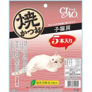 CIAO CIAO 貓零食 日本燒鰹魚條 大包裝 [仔貓用] 5條裝  貓用 正面圖