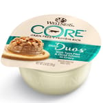 WELLNESS WELLNESS CORE 貓罐頭 無穀物 Divine Duos 雙重滋味杯 吞拿魚茸配三文魚肉丁 2.8oz 8oz  正面圖
