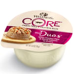 WELLNESS WELLNESS CORE 貓罐頭 無穀物 Divine Duos 雙重滋味杯 雞肉茸配三文魚肉丁 2.8oz 8oz  正面圖