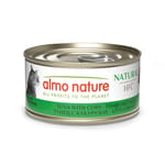 Almo Almo Nature HFC 貓罐頭 天然系列 吞拿魚+粟米 70g 70g  正面圖