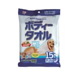 日本IRIS 日本IRIS 每日擊退污糟 寵物濕紙巾 中至大型犬適用 BWT-15L 15枚 15L  正面圖