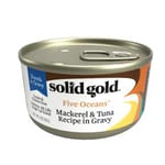 Solid Solid Gold 素力高 無穀物貓罐頭 鯖魚吞拿魚 3oz 3oz  正面圖