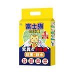 富士貓之王樣 富士貓之王樣 3.0粗粒 天然玉米豆乳 豆腐貓砂 綠茶味 6L - 原裝行貨 6L  正面圖