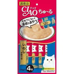 CIAO CIAO 肉泥 貓零食 沙丁魚吞拿魚肉醬 14g 4本入 14g  正面圖
