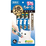 CIAO CIAO 肉泥 貓零食 扇貝燒鰹魚肉醬 12g 4本入 12g  正面圖